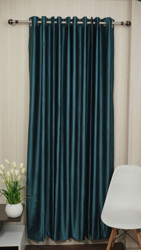 Sea Green Curtains for Living Room | Crush Fabric Semi-Blackout