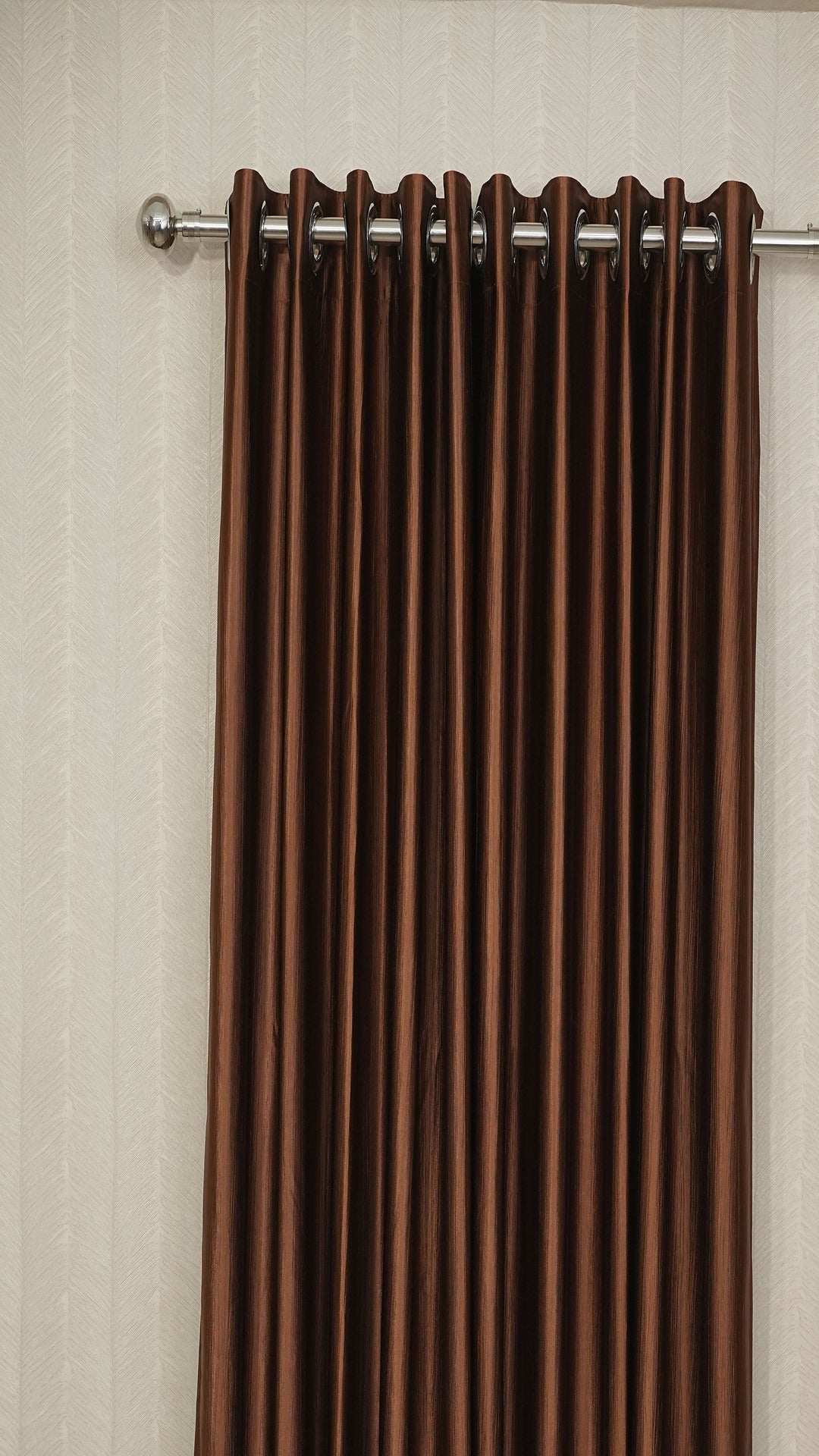 Brown Colour Crush Fabric Semi-Blackout Curtains  Warm | Elegant | Bestseller