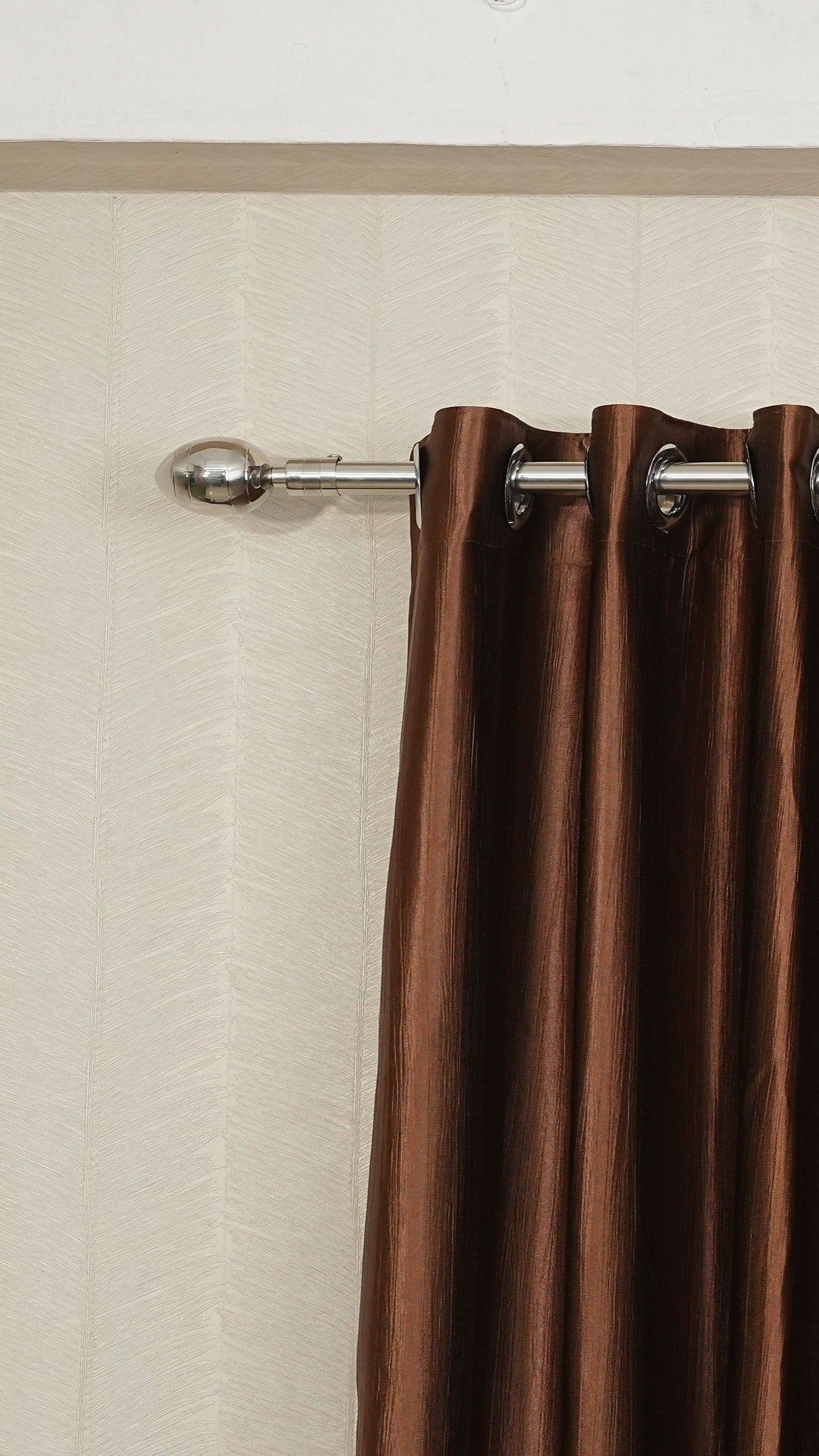 Brown Colour Crush Fabric Semi-Blackout Curtains  Warm | Elegant | Bestseller